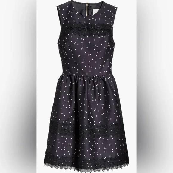KATE SPADE Scatter Dot Mikado Fit & Flare Dress - NJMU8407 - Sz 0 - Picture 5 of 12